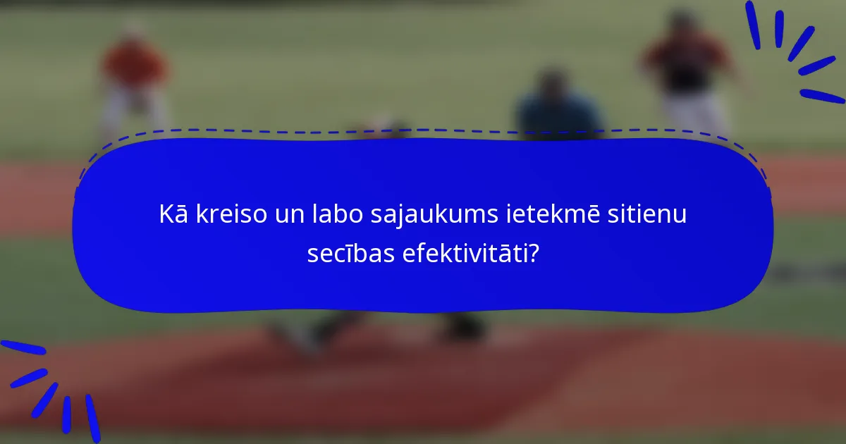 Kā kreiso un labo sajaukums ietekmē sitienu secības efektivitāti?