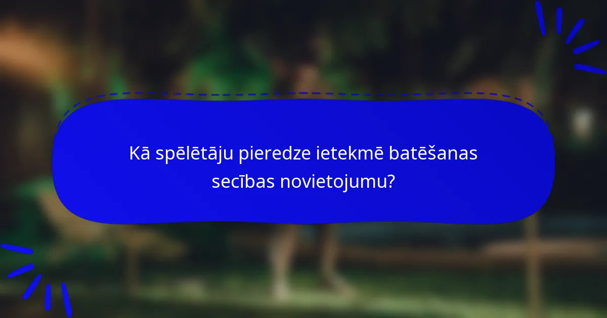 Kā spēlētāju pieredze ietekmē batēšanas secības novietojumu?
